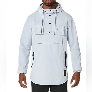 NWT Asics Tiger Premium Hoodie Jacket in Light Gray